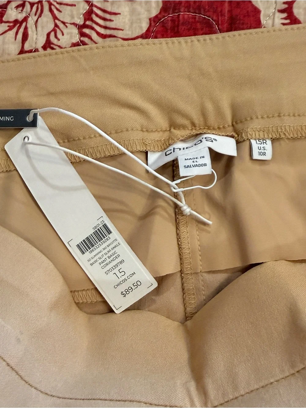 Chico's Brigitte Slim Leg Pants in Camel-Tan - Picture 5 of 5